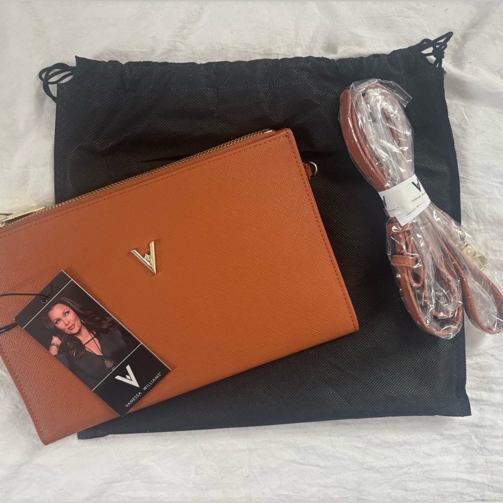 Brown Clutch with Gold Accent